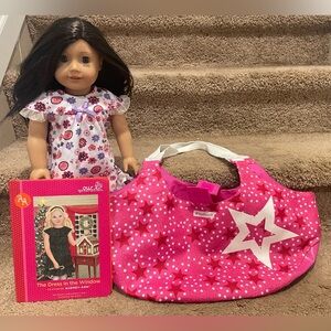 AMERICAN GIRL Dark Hair Blue Eyes Pajama’s Shoes Underwear Doll 18”